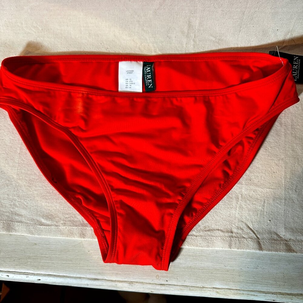 NWT RALPH LAUREN RED BIKINI BOTTOM
